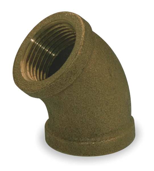 Red Brass 45 Degrees Elbow, FNPT, 3/8