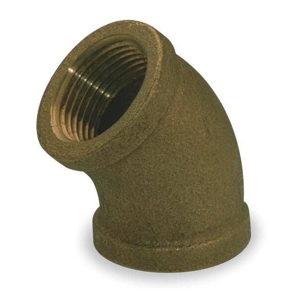Red Brass 45 Degrees Elbow, FNPT, 1/2