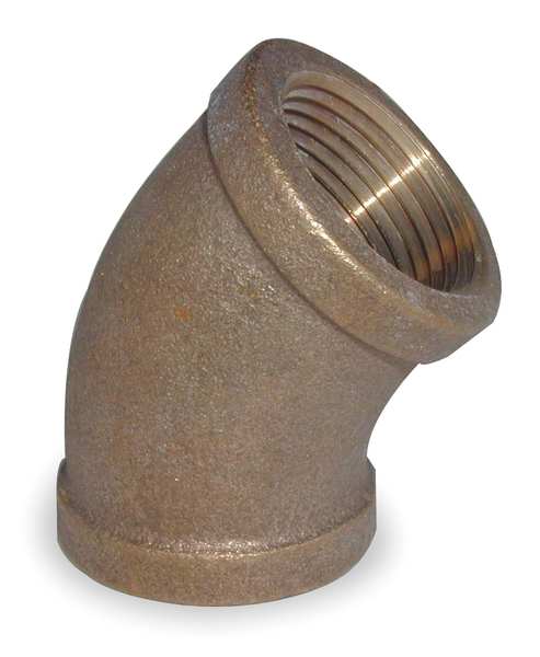 Red Brass 45 Degrees Elbow, FNPT, 1