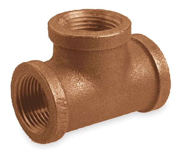 Red Brass Tee, FNPT, 3/4
