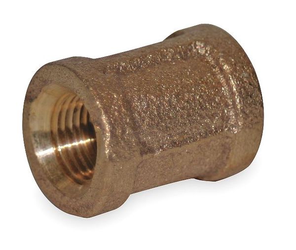 Red Brass Coupling, FNPT, 1/4