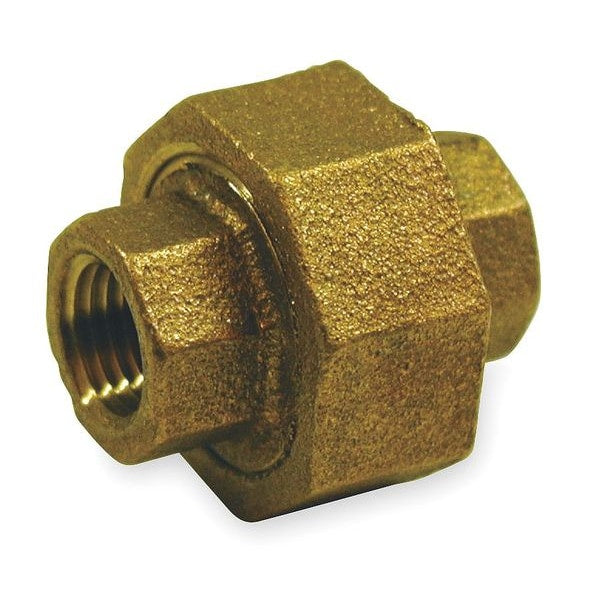 Red Brass Union, FNPT, 1/4