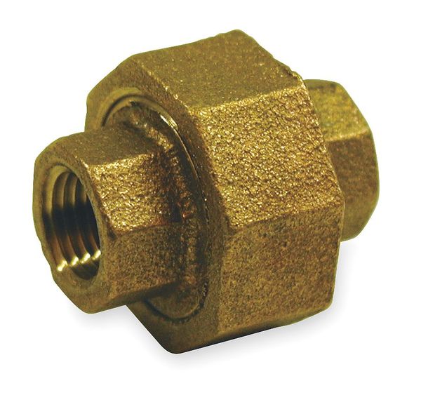 Red Brass Union, FNPT, 1/8