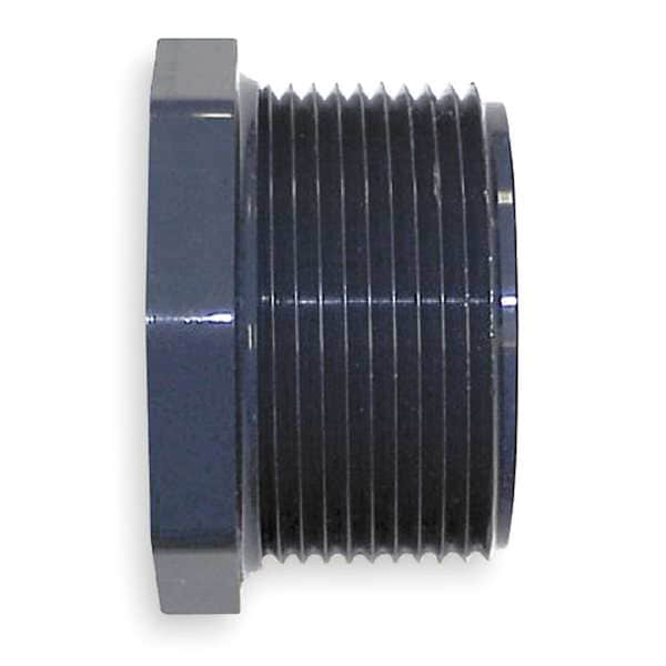 PVC Reducing Bushing, MNPT x FNPT, 4 in x 3 in Pipe Size