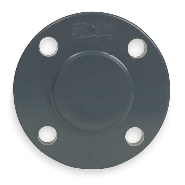 PVC Blind Flange, Socket, 2 in Pipe Size