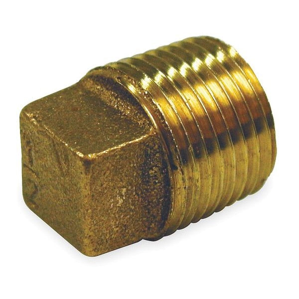 Red Brass Cored Plug, MNPT, 3/4