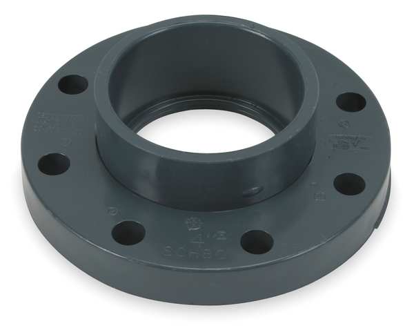 PVC PVC Flange, Socket, 4 in Pipe Size