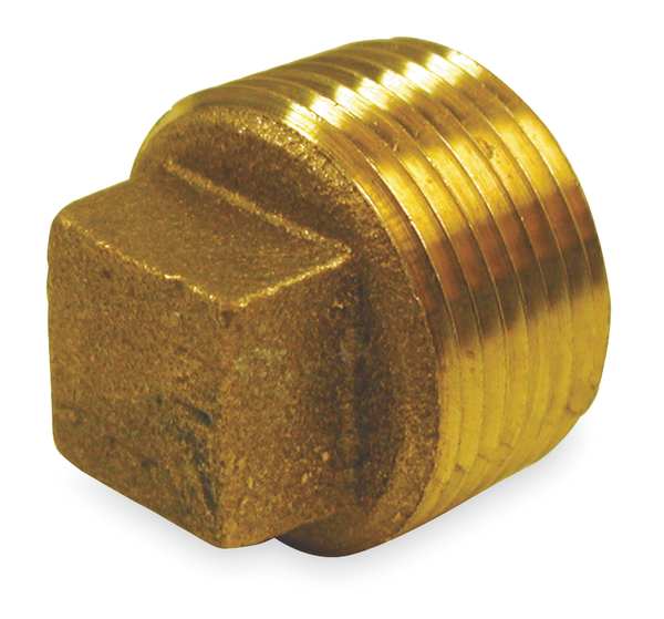 Red Brass Cored Plug, MNPT, 3