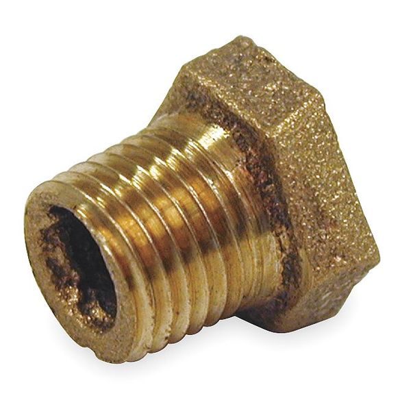 Red Brass Hex Bushing, MNPT x FNPT, 3/8