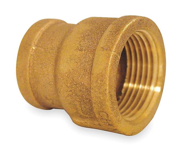 Red Brass Reducing Coupling, FNPT, 3