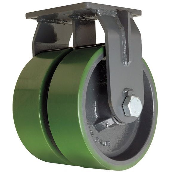 Dual Whl Castr, Plyurthan, 10 in., 6000 lb.
