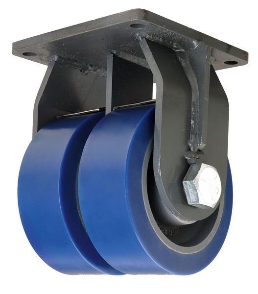 Dual Whl Caster, Polyurethane, 8in, 7000 lb