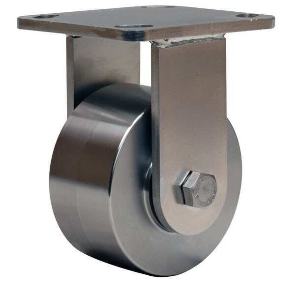Plte Caster, Rgd, SS, 4 in., 850 lb.