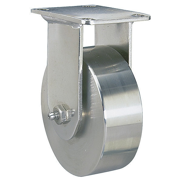 Plte Caster, Rgd, SS, 6 in., 1200 lb.