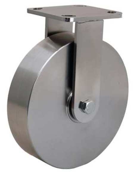 Plte Caster, Rgd, SS, 8 in., 1600 lb.