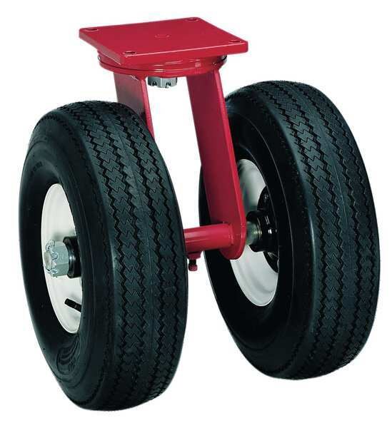 Dual Wheel Swivel Pnumatic Castrs, 12 in.