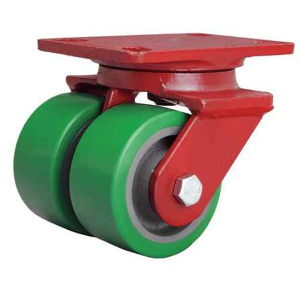 Dual Whel Castr, Plyurthan, 4 in., 1500 lb.