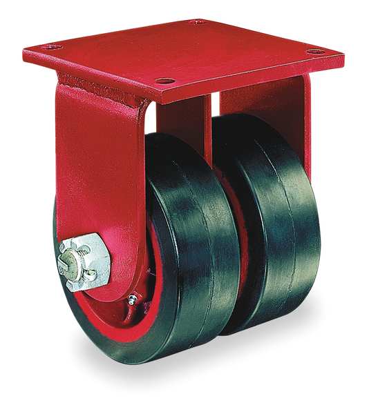 Dual Whel Cster, Polyurthan, 6 in., 2000 lb