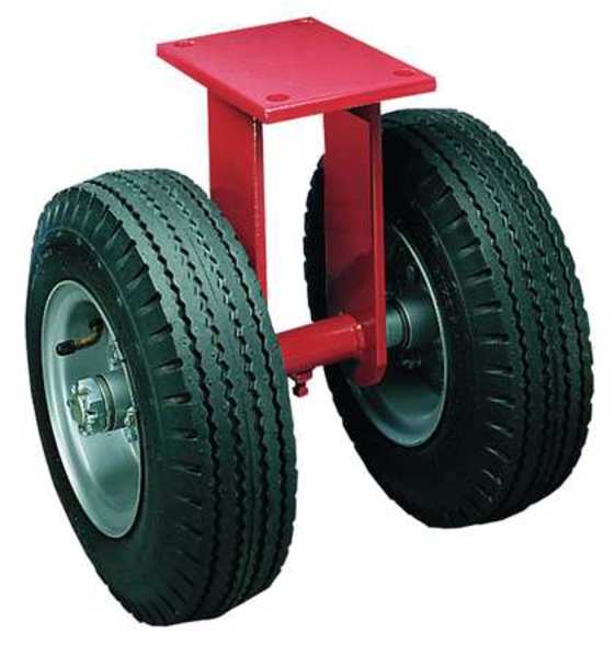 Dual Wheel Rigid Pneumatic Casters, 16 in