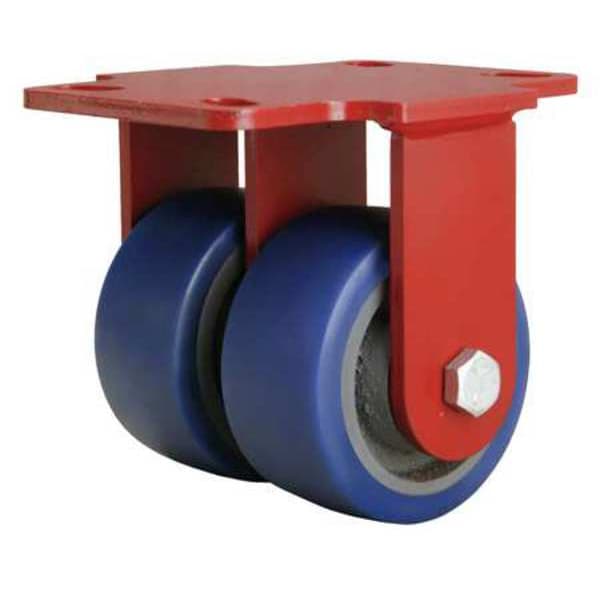 Dual Whl Castr, Polyurthan, 4 in., 1200 lb.