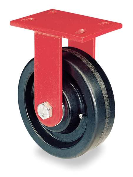 Plte Caster, Rgd, Poly, 10 in., 2200 lb.