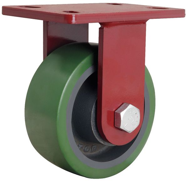Plte Caster, Rgd, Poly, 6 in., 1600 lb.