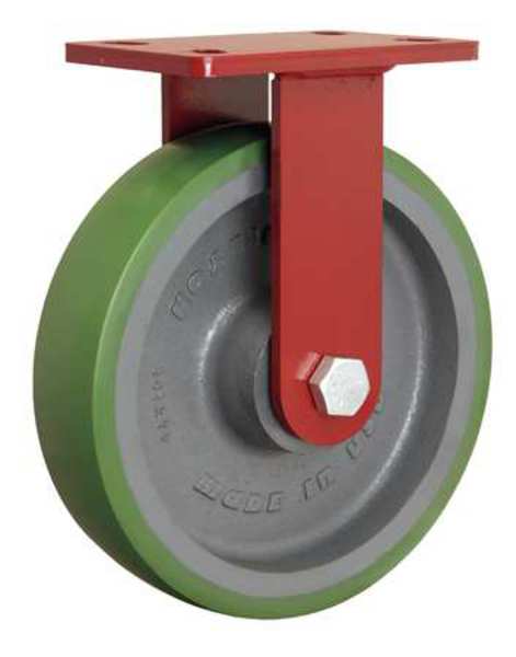 Plte Caster, Rgd, Poly, 10 in., 2200 lb.