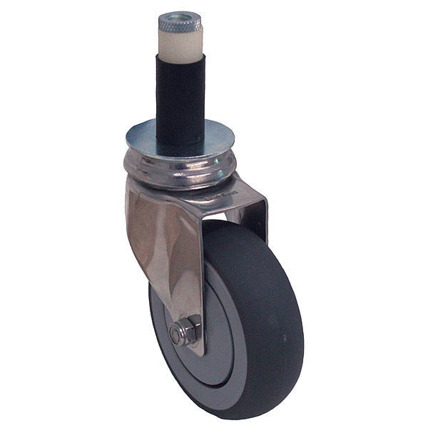 Swivel Stem Caster, Polyurthn, 5 in, 250 lb