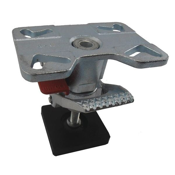 Adjustable Floor Lock, Top Plate, 8 in.