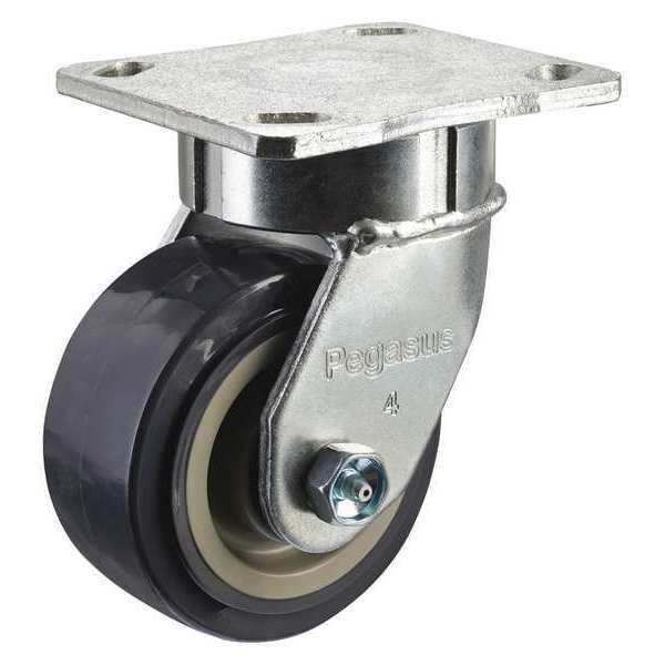 Kingpinless Swivel Caster, 600 lb, Gray