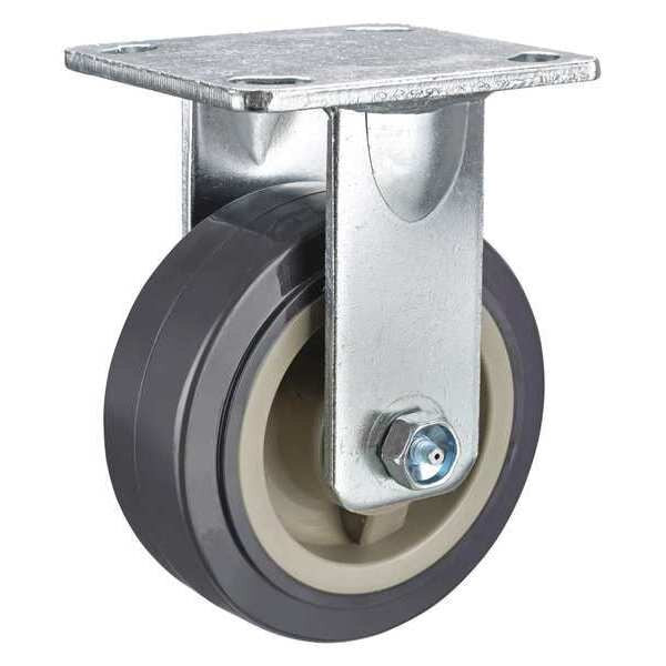Kingpinless Rgd Caster, Poly, 5 in, 750 lb.