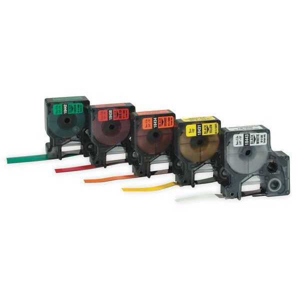 Rhinoâ¢ Label Cartridge, Black/Yellow, 18 ft. L