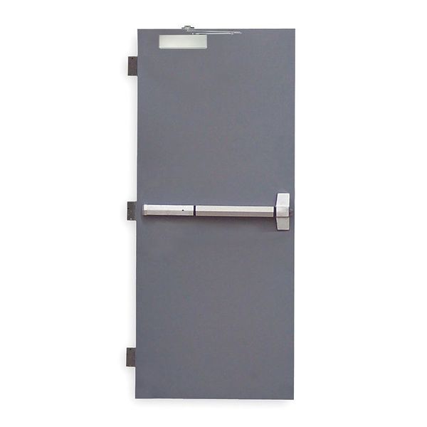 Security Door, RHR, 84 in H, 36 in W, 1 3/4 in Thick, 18 Gauge Steel, Type: 1