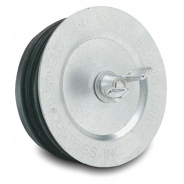 Pipe Plug, Wing Nut Head, End of Pipe Seal, For 4 in Pipe, Natural Rubber Seal, Econ-O-Grip