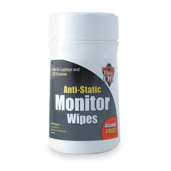 Monitor Wipes, Tub, 7Hx4W In