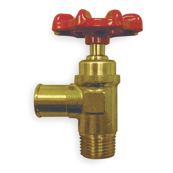Drain Cock, Brass, MNPT x Hose, 3/8 In