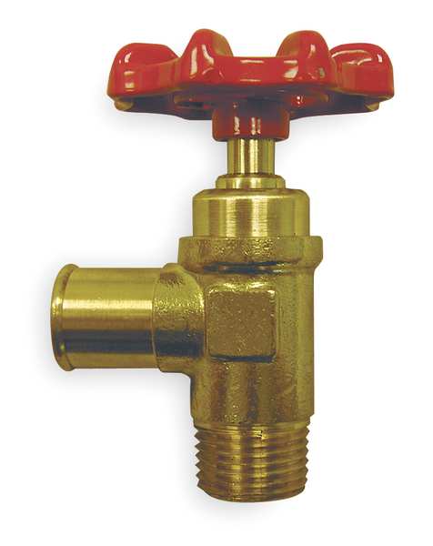 Drain Cock, Brass, MNPT x Hose, 3/8 In