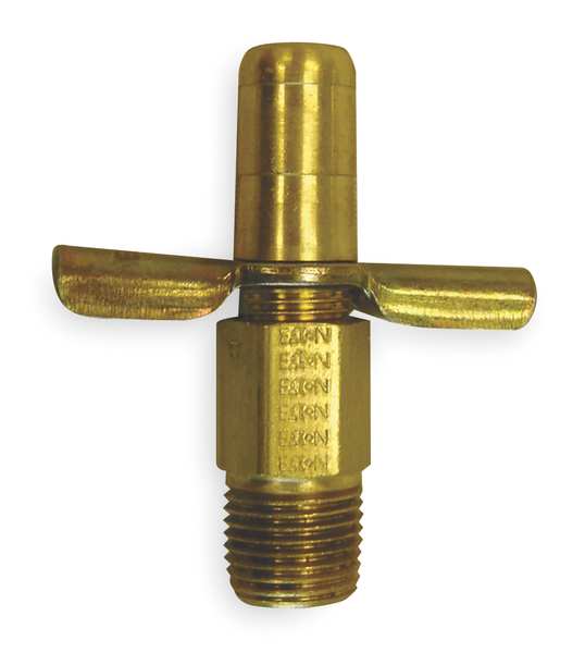 Drain Cock, Brass, MNPT, 1/8 In