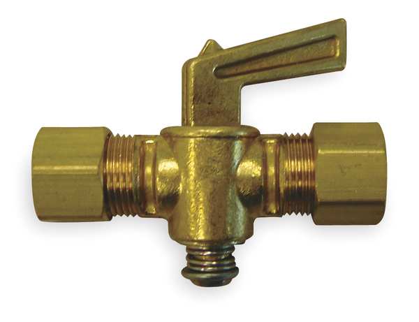 Ground Plug Valve, 1/4 In, 30 PSI, Brass
