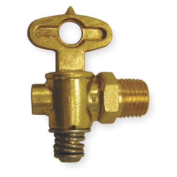 Drain Cock, Brass, MNPT, 1/4 In