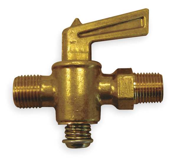 Ground Plug Valve, 1/4 In, 30 PSI, Brass