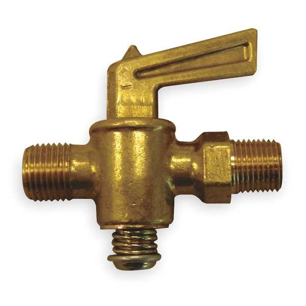 Ground Plug Valve, 1/8 In, 30 PSI, Brass