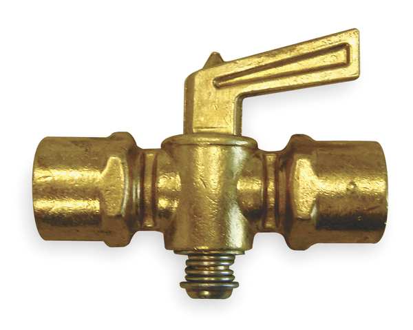 Ground Plug Valve, 1/4 In, 30 PSI, Brass