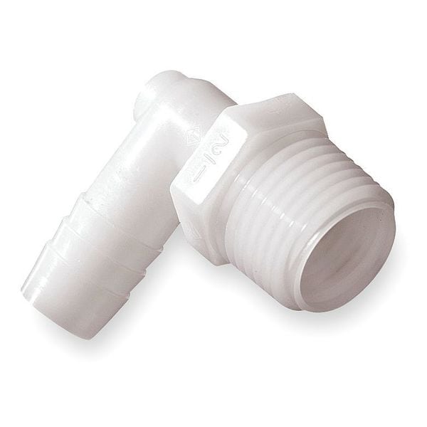Elbow, Thread To Barb, Poly, 10/32 UNF, PK10