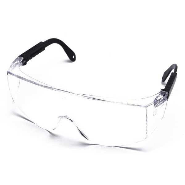 Safety Glasses, OTG-Wraparound Clear Polycarbonate Lens, Uncoated