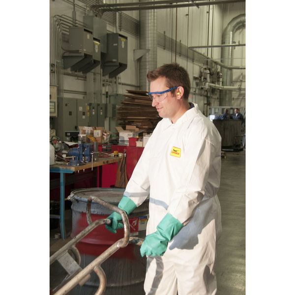 Safety Glasses, Wraparound Clear Polycarbonate Lens, Scratch-Resistant
