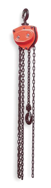 Manual Chain Hoist, 1000 lb., Lift 10 ft.