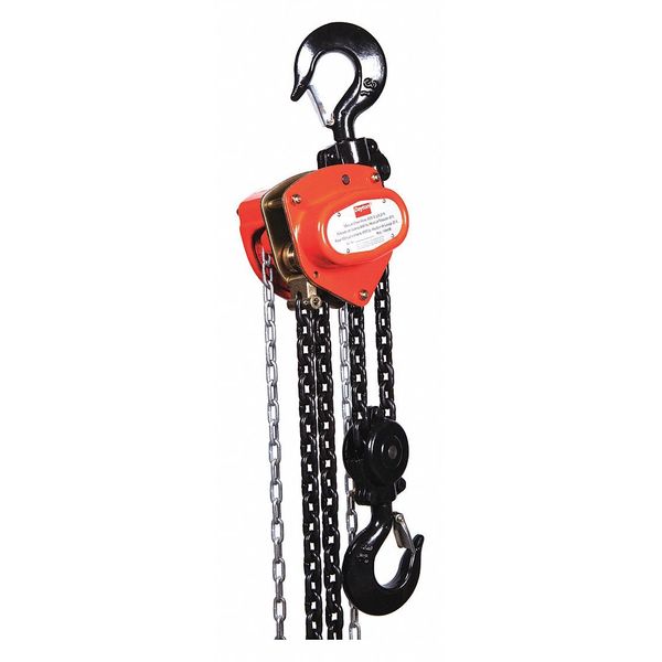 Manual Chain Hoist, 6000 lb., Lift 20 ft.
