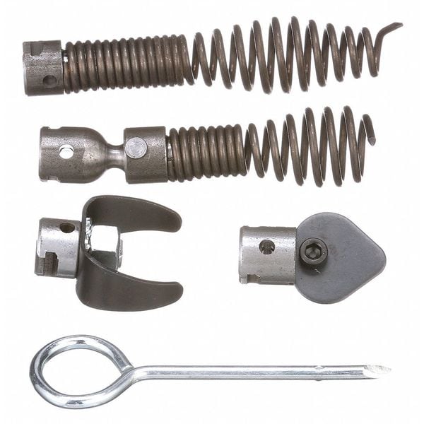 Drain Cleaning Tool Set: 2 Augers, 2 Cutters, Steel
