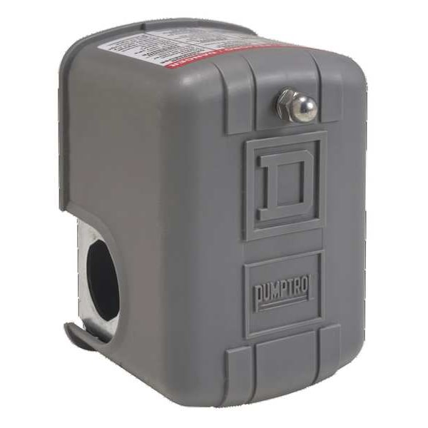 Pressure Switch, (1) Port, 1/4 in FNPS, DPST, 4 to 45 psi, Reverse Action